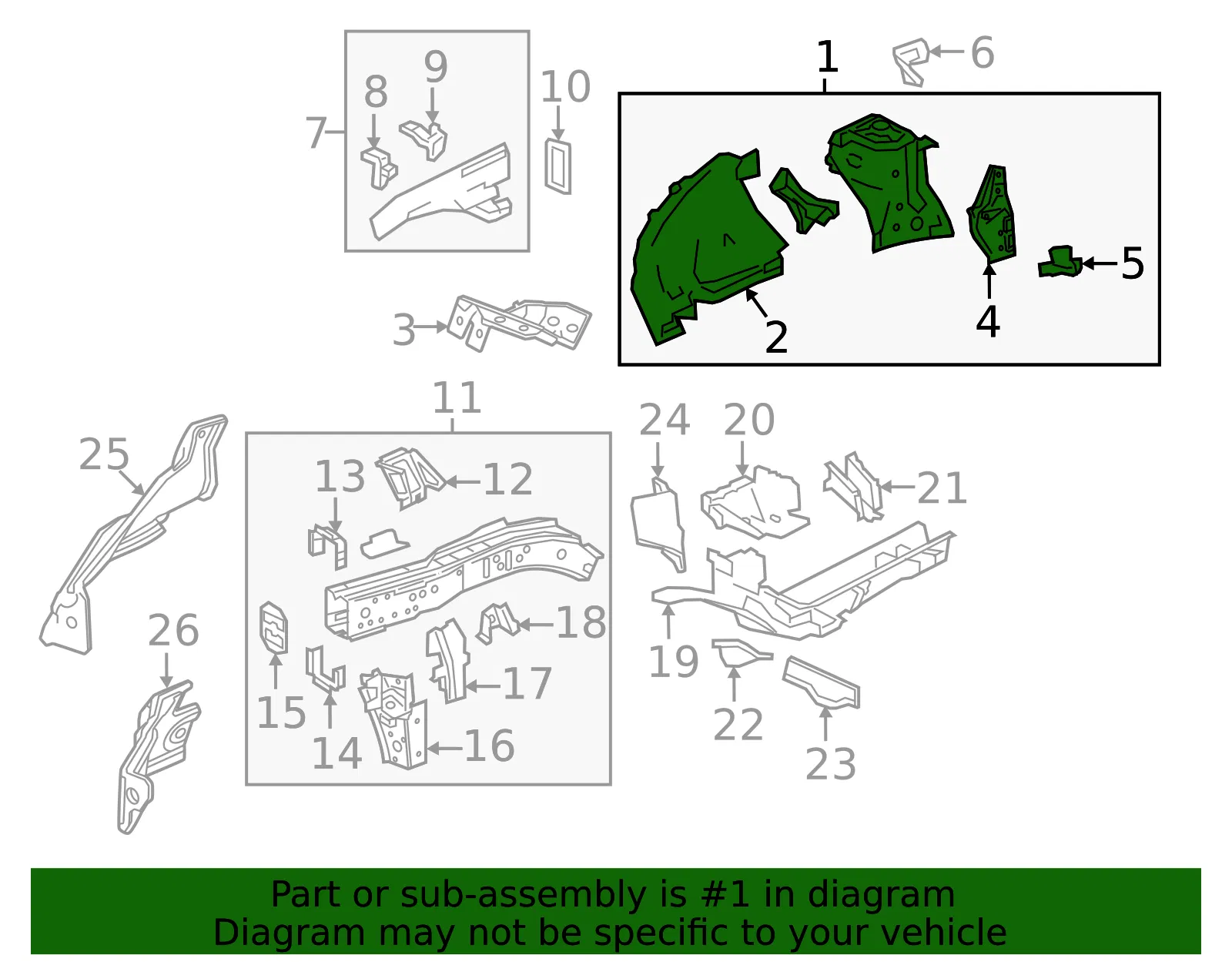 Apron Assembly - GM (85841371) - view 3