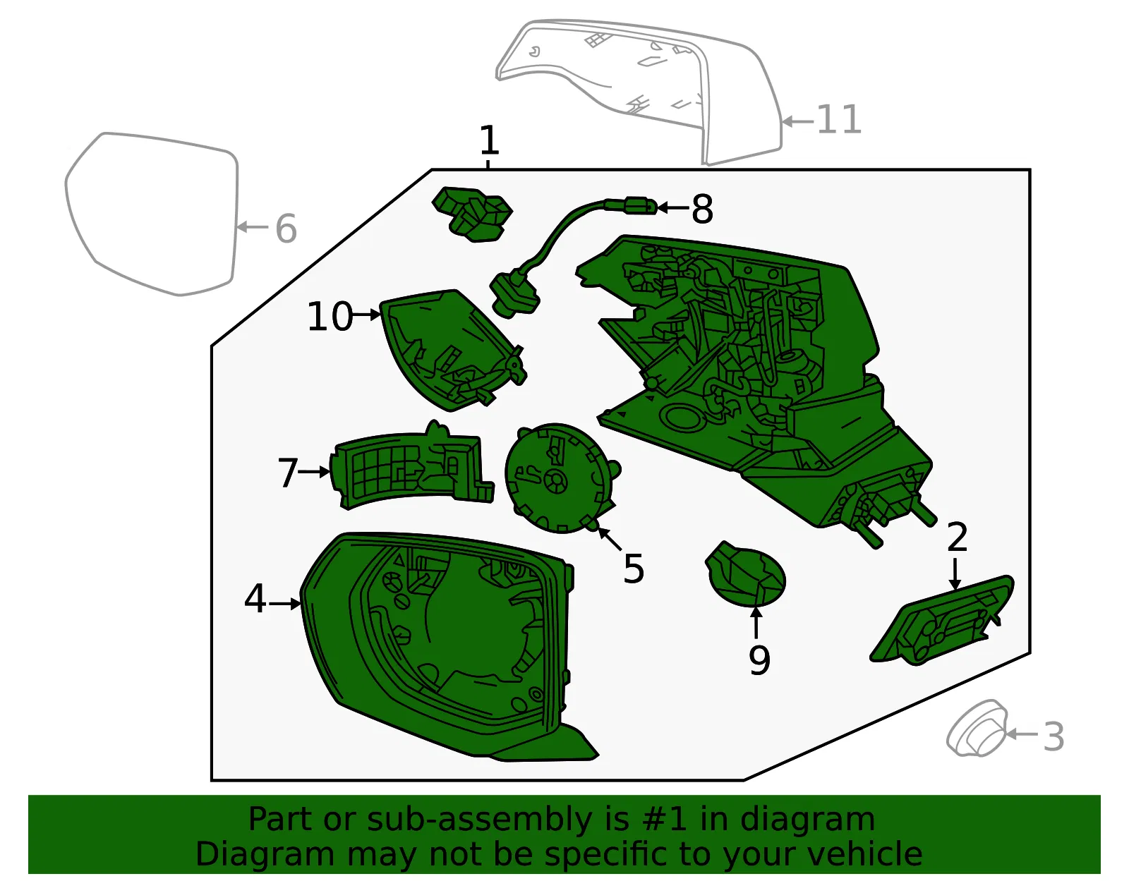 Mirror Assembly - GM (85847180) - view 2