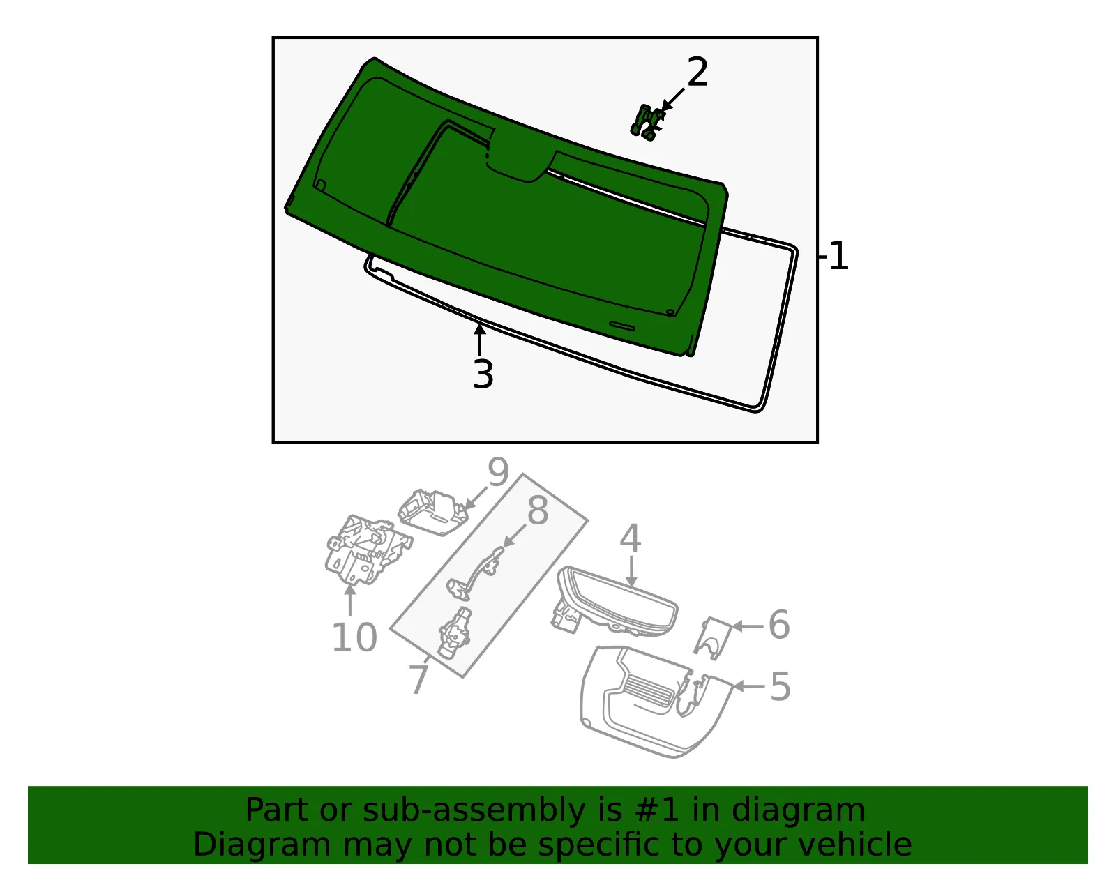 Windshield - GM (86275138) - view 2