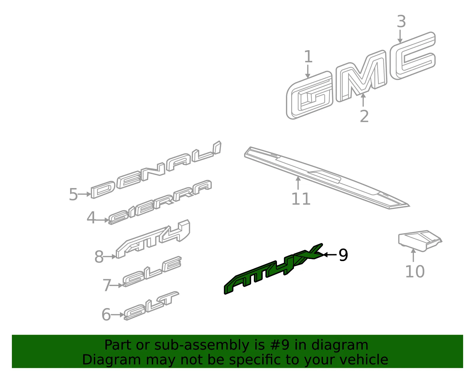 Nameplate - GM (86516012) - view 3