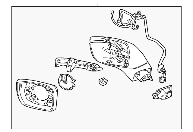 Driver Side Door Mirror - GM (86523313) - view 2