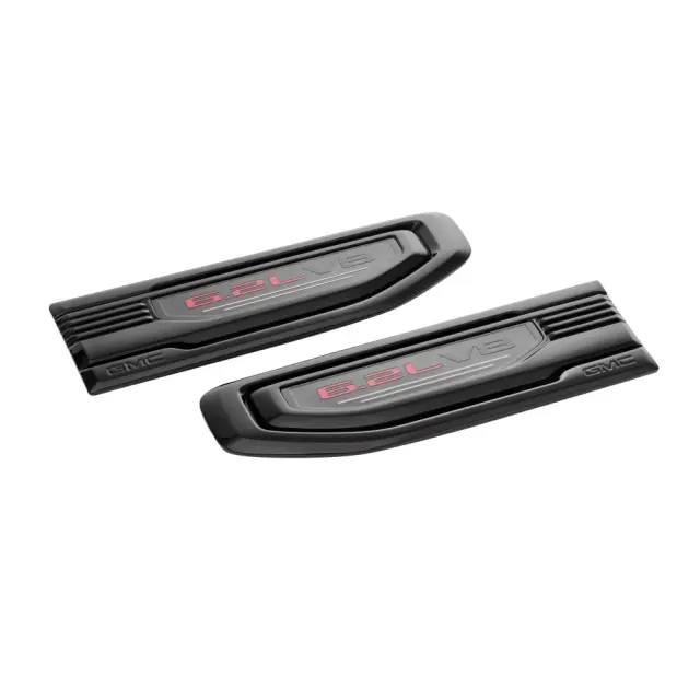 Sierra 6.2L V8 Fender Vent Emblems - Black - GM (86532094)