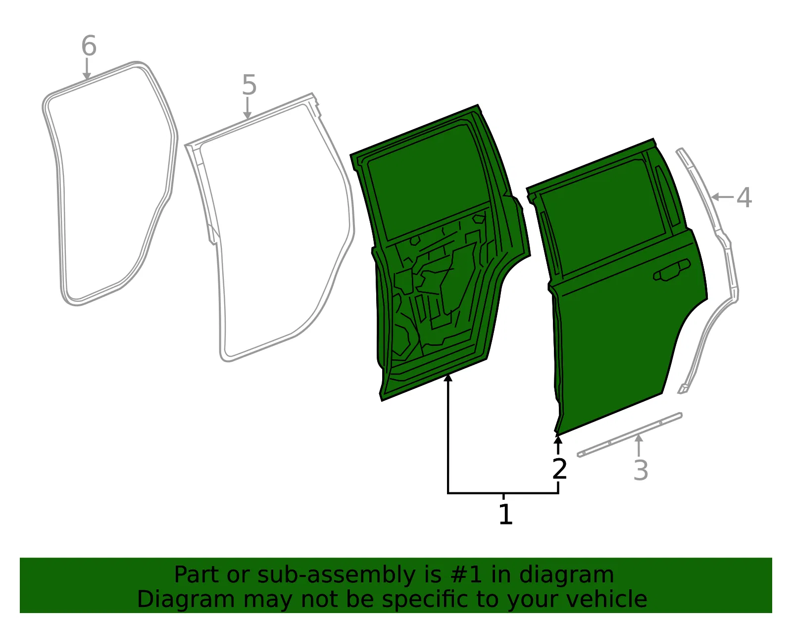 Door Shell - GM (86532550) - view 3