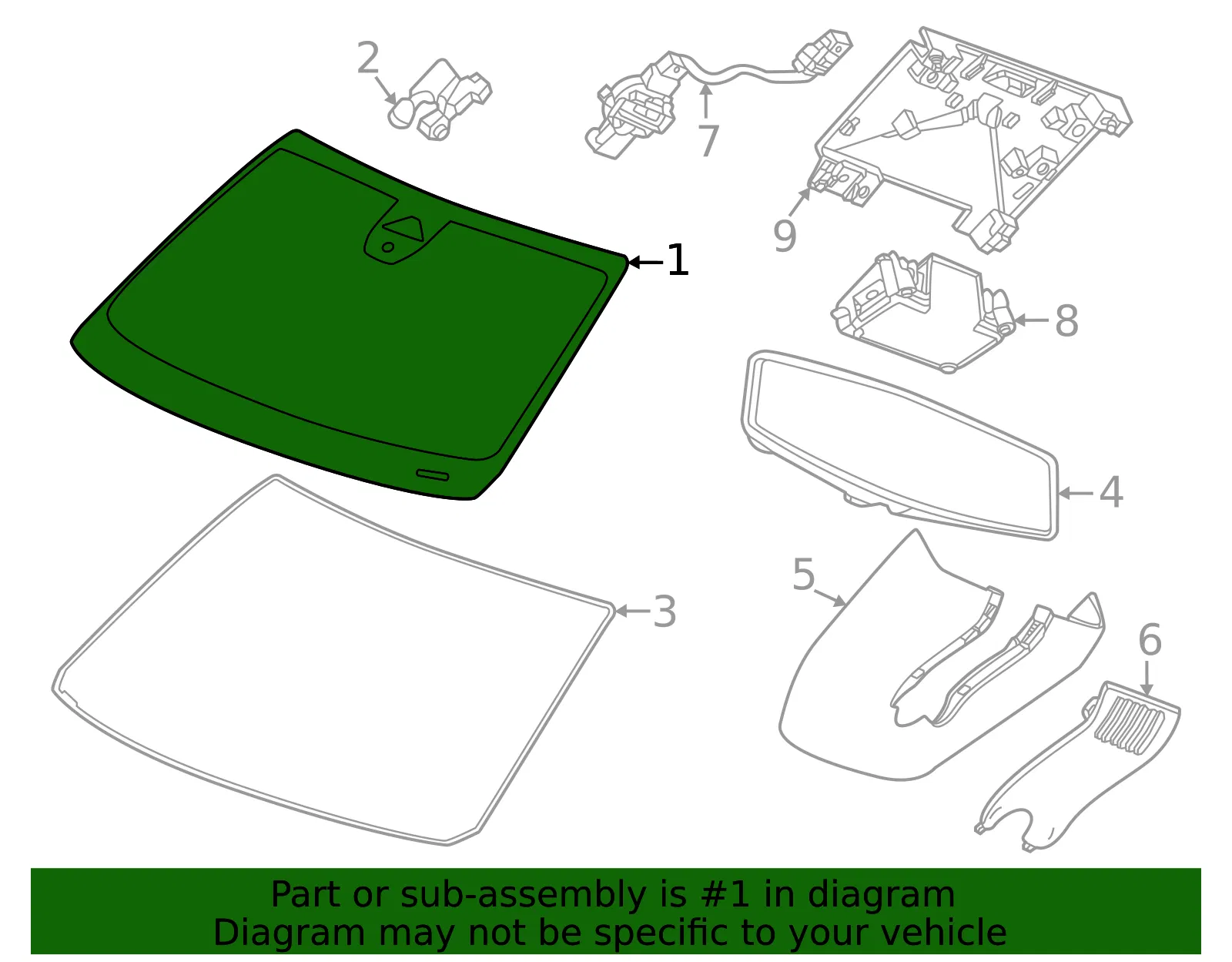 Windshield - GM (86539024) - view 3