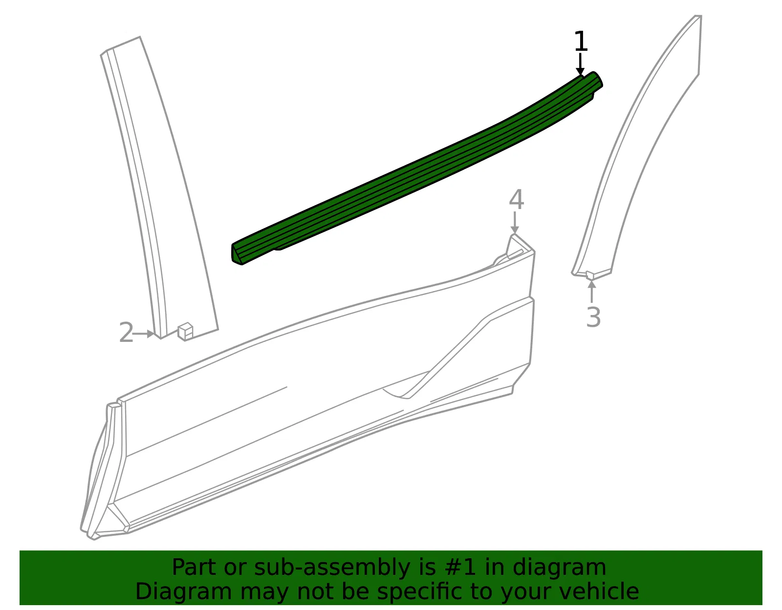 Belt Molding - GM (86541594) - view 3
