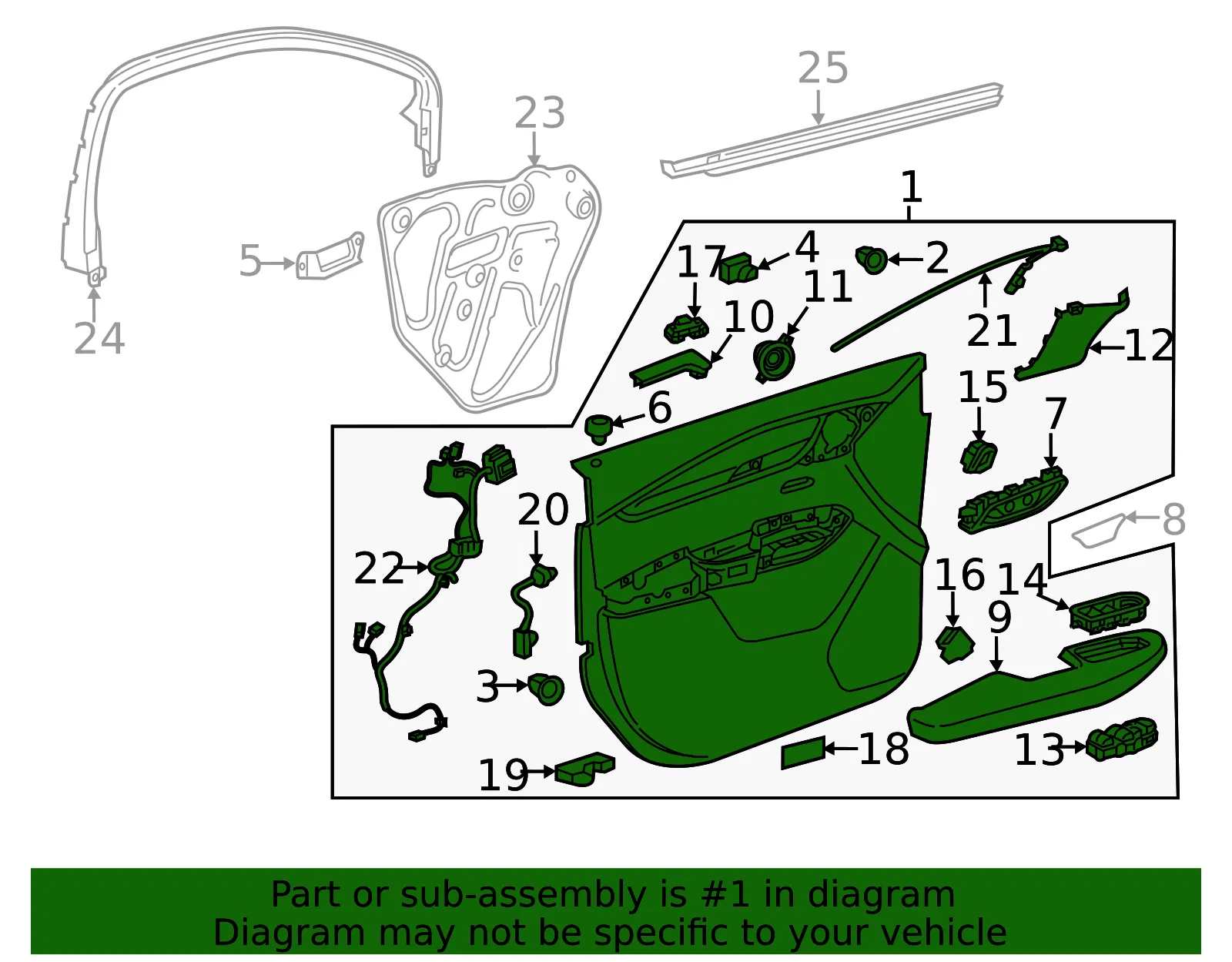 Door Trim Panel - GM (86541605) - view 8