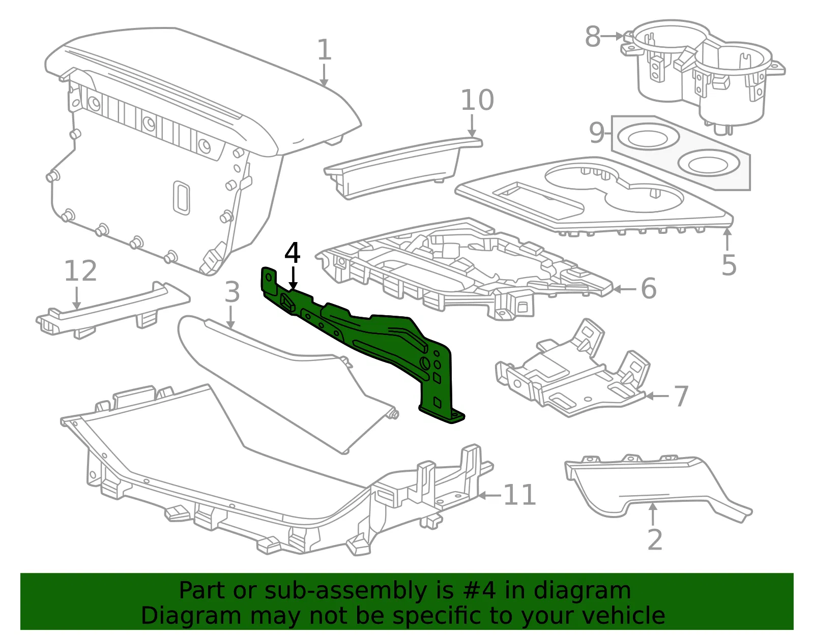Applique Panel Mount Bracket - GM (86544490) - view 4