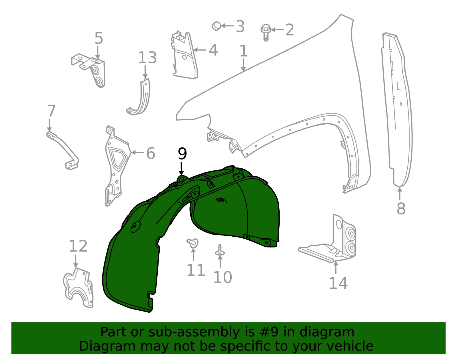 Fender Liner - GM (86557983) - view 3
