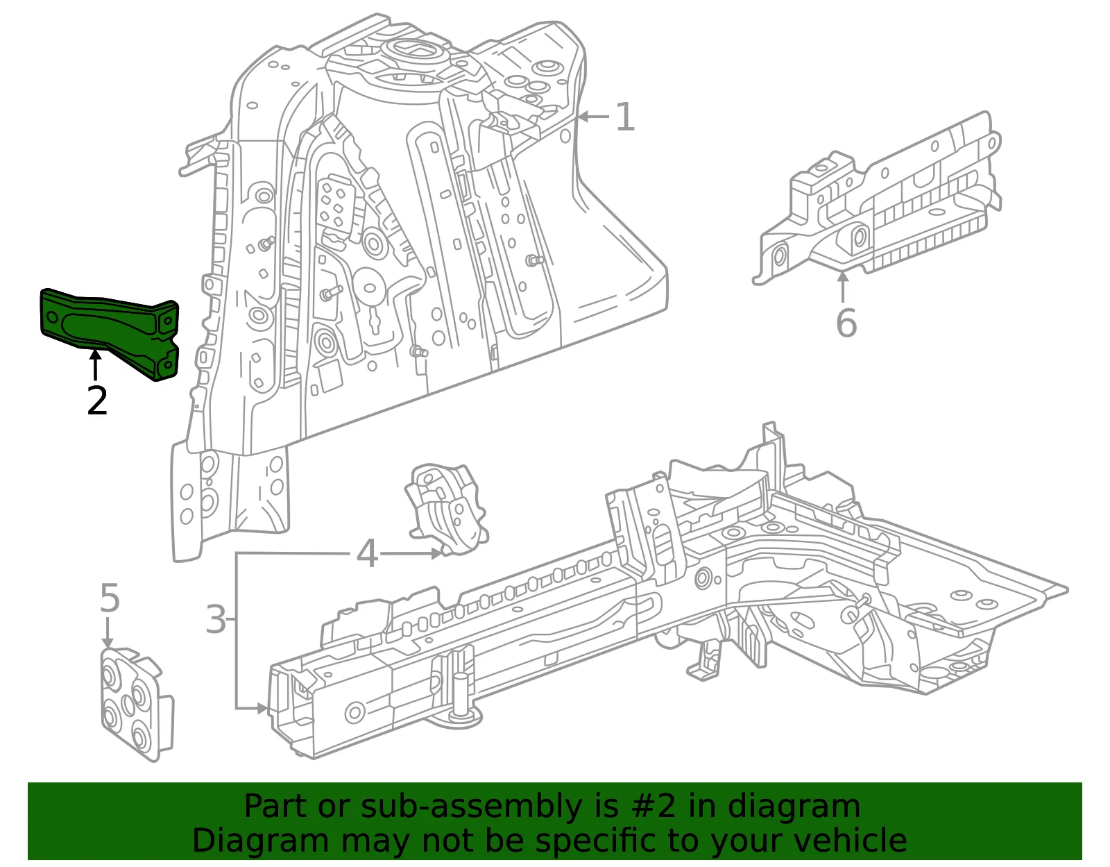 Apron Assembly Bracket - GM (86564312) - view 3