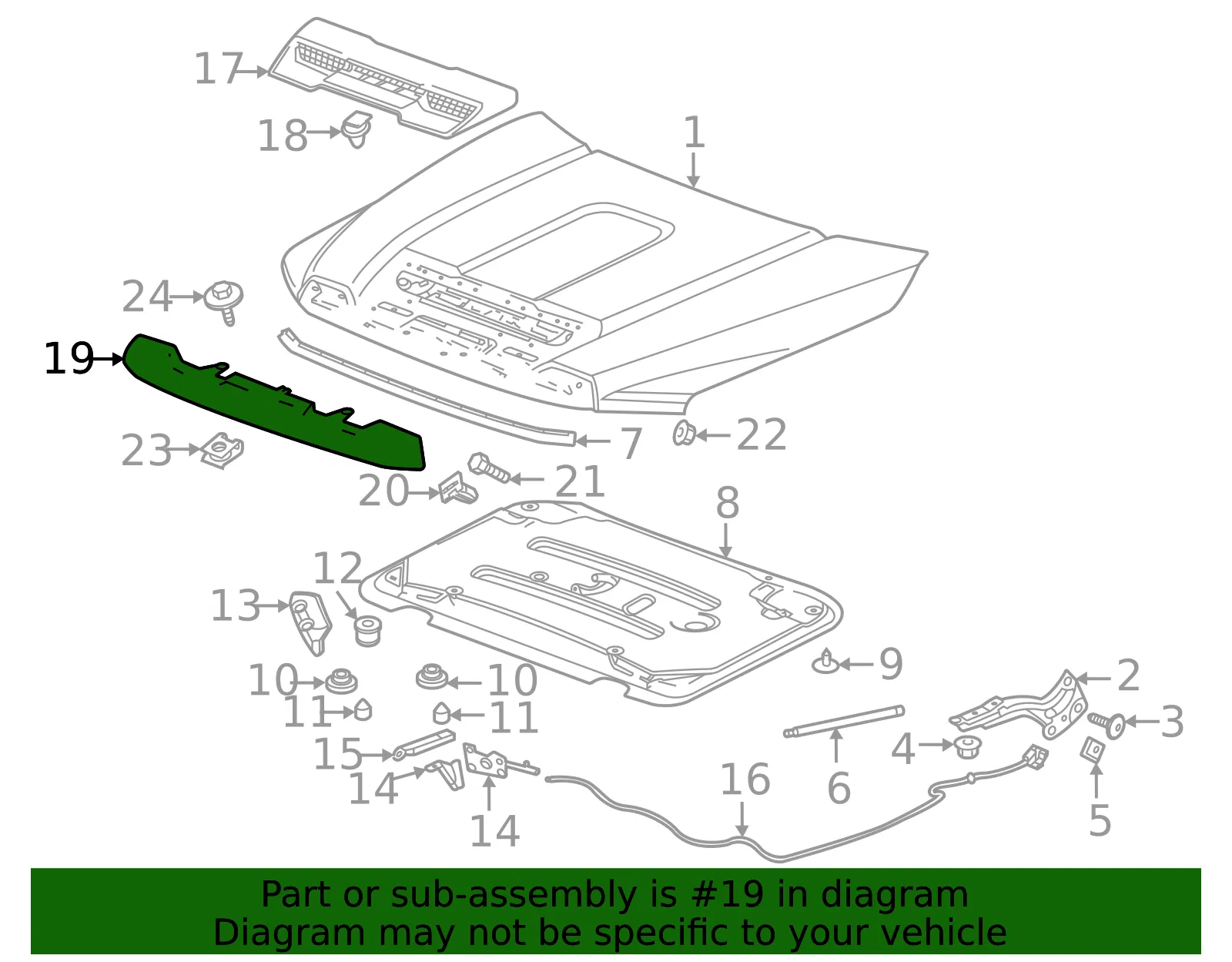Front Molding - GM (86564531) - view 3