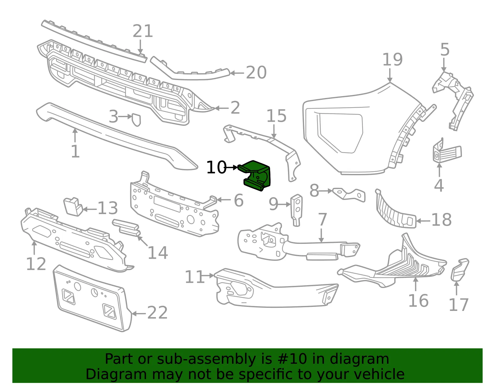 Bumper Bracket - GM (86567308) - view 3
