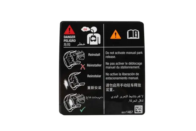 Caution Label - GM (86571467) - view 2