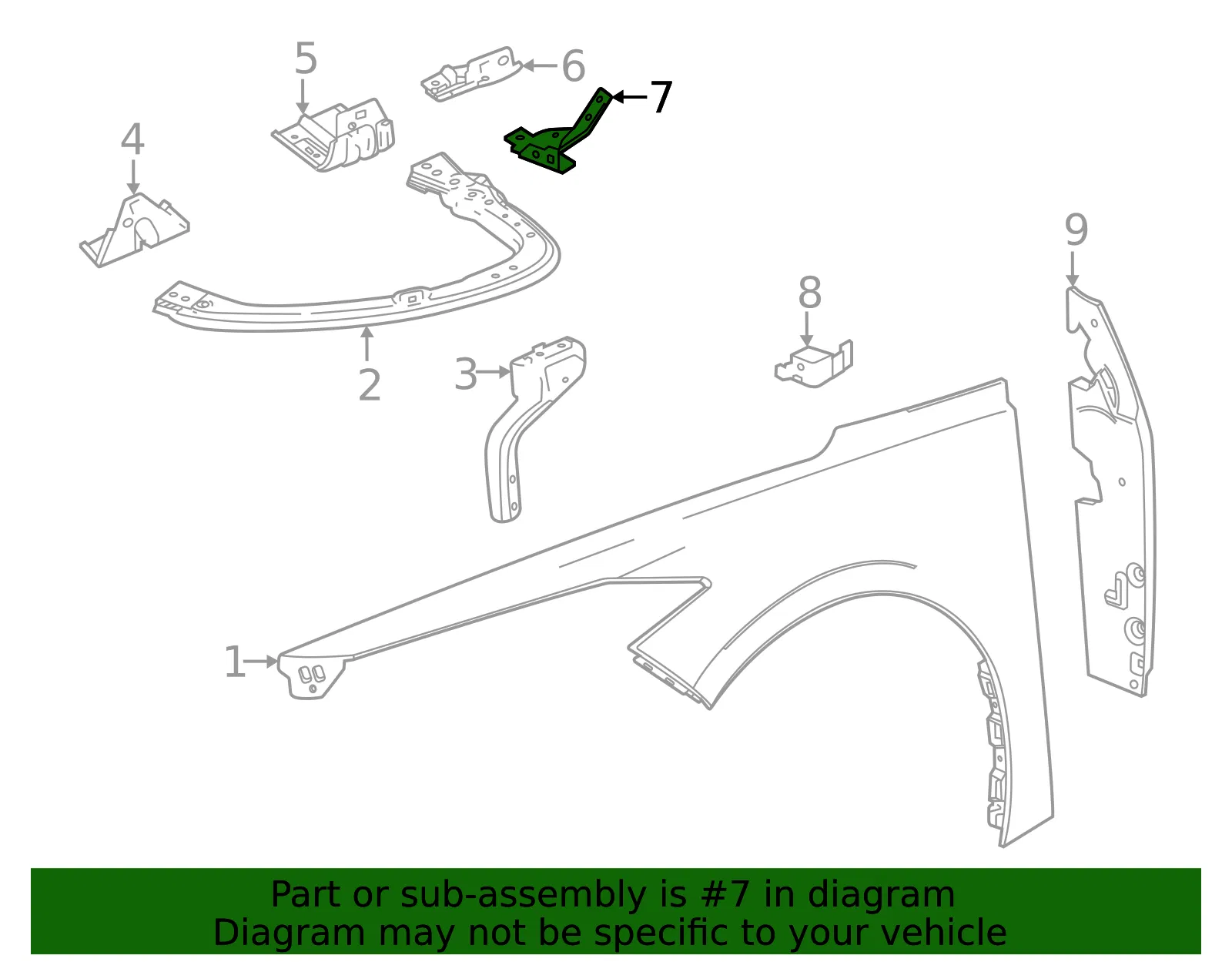 Fender Bracket - GM (86572165) - view 4