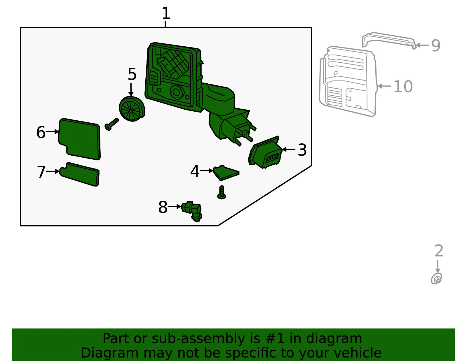Mirror Assembly - GM (86582407) - view 3