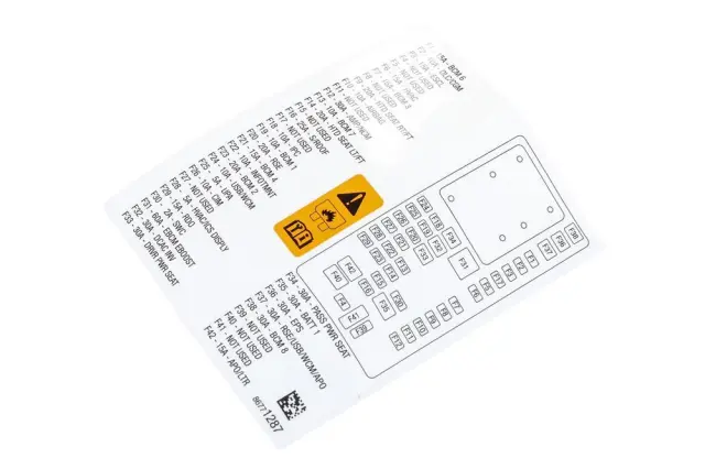 Front Label - GM (86771287)