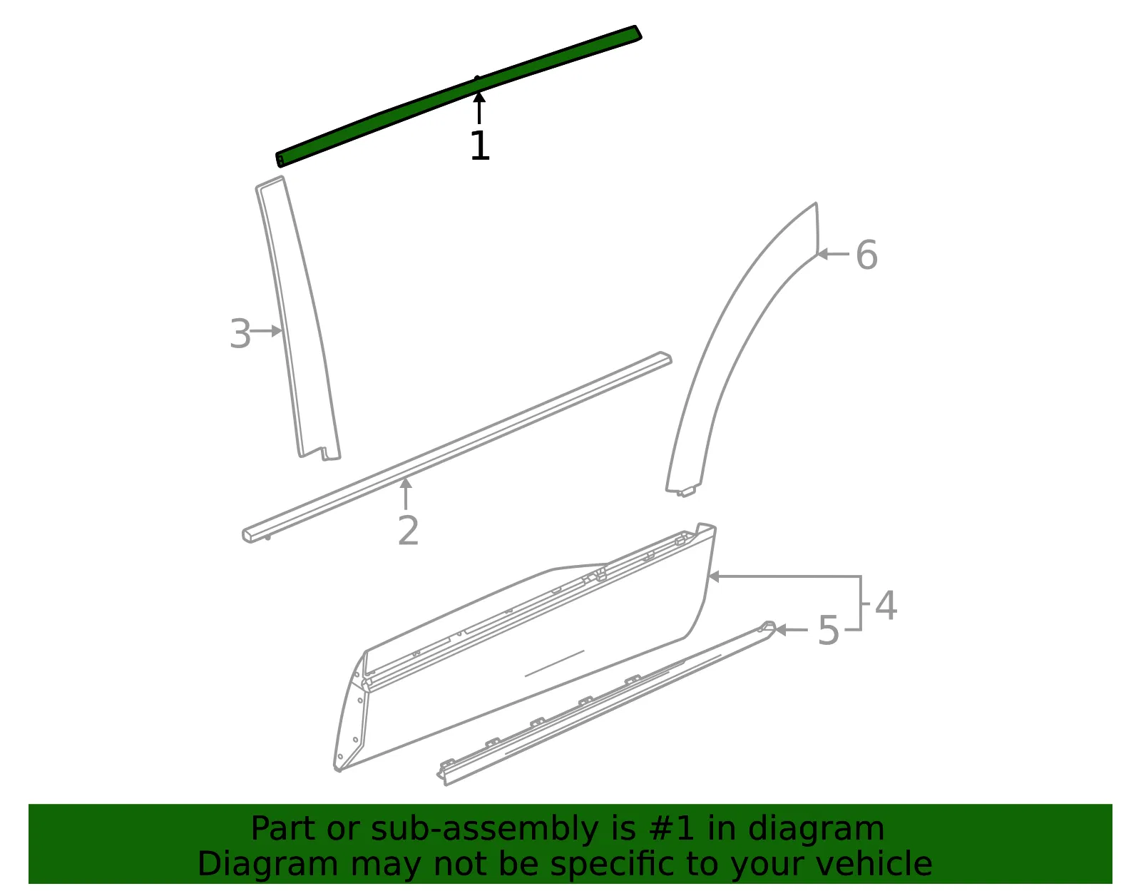 Upper Molding - GM (86772273) - view 4