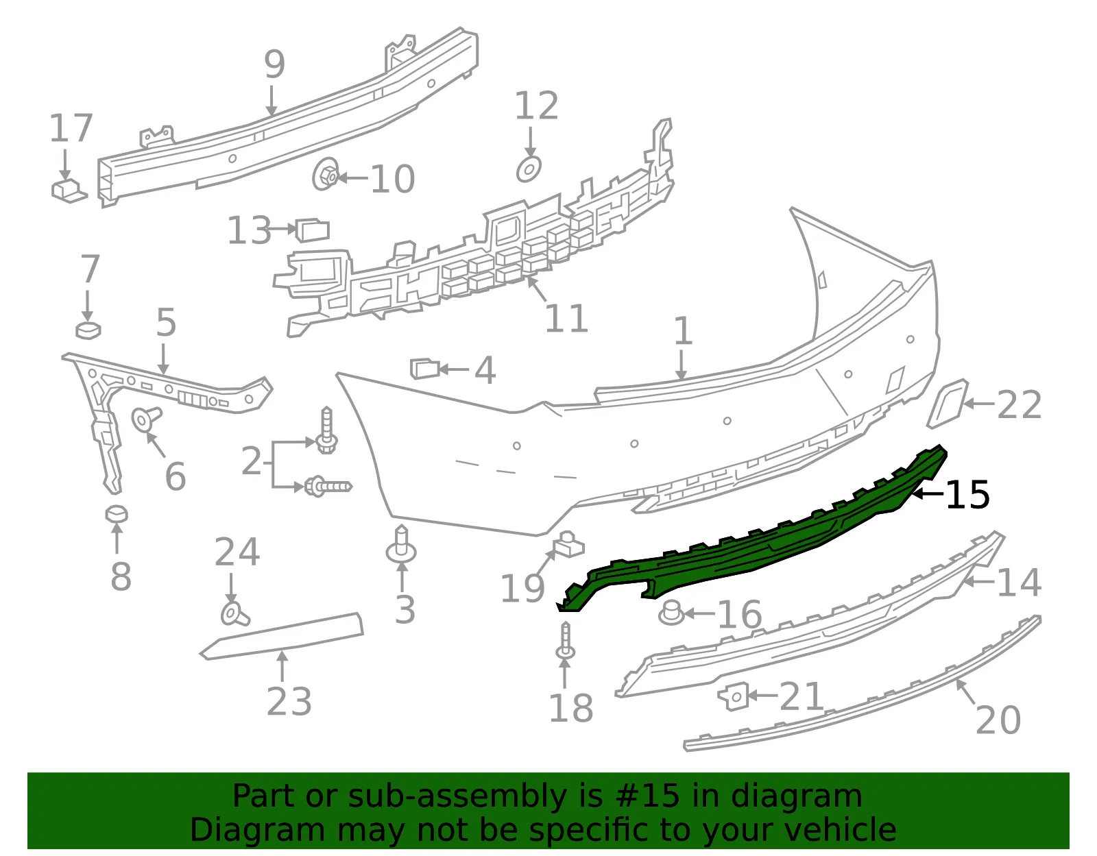Front Grille Insert - GM (86773854) - view 4