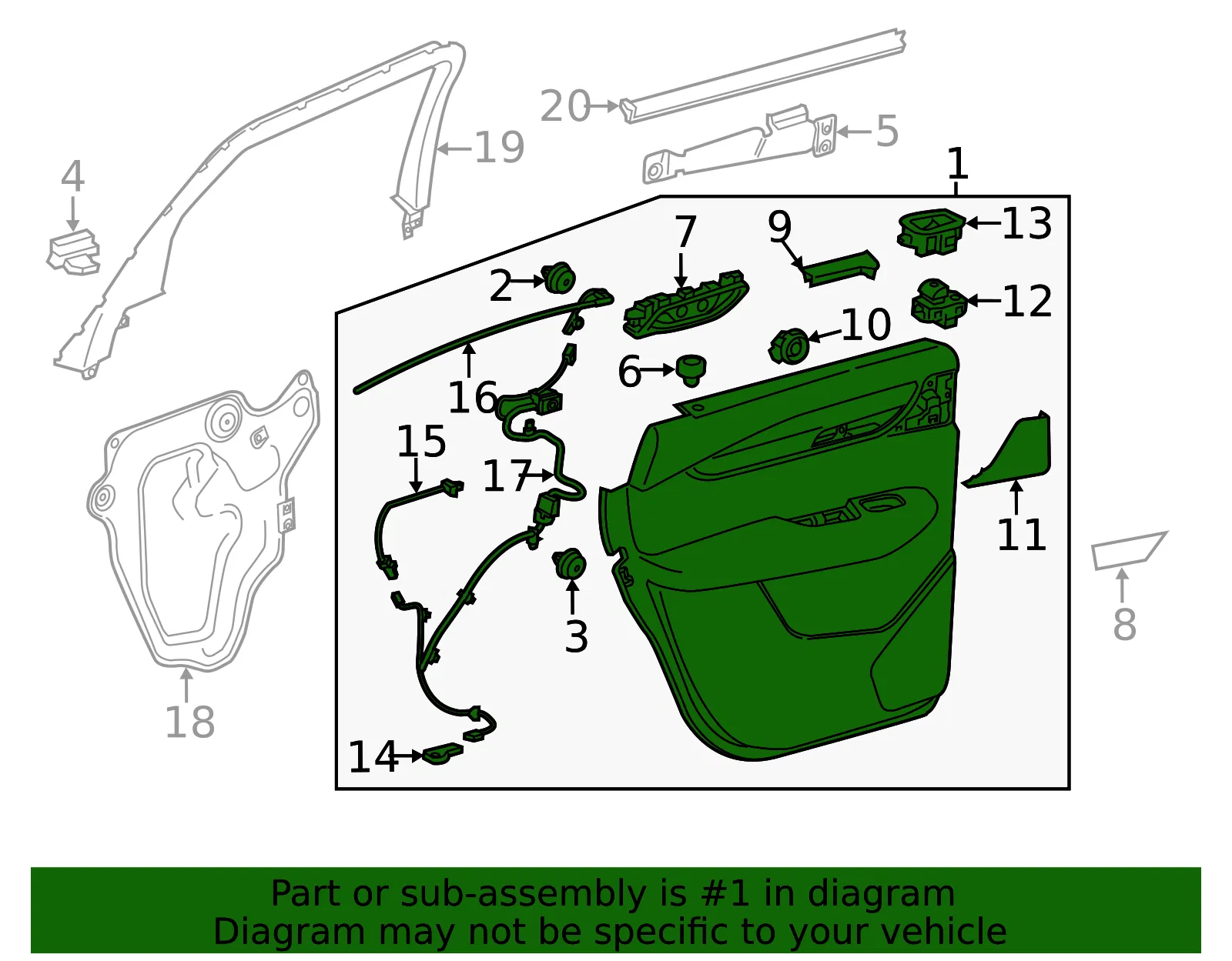 Door Trim Panel - GM (86783731) - view 3