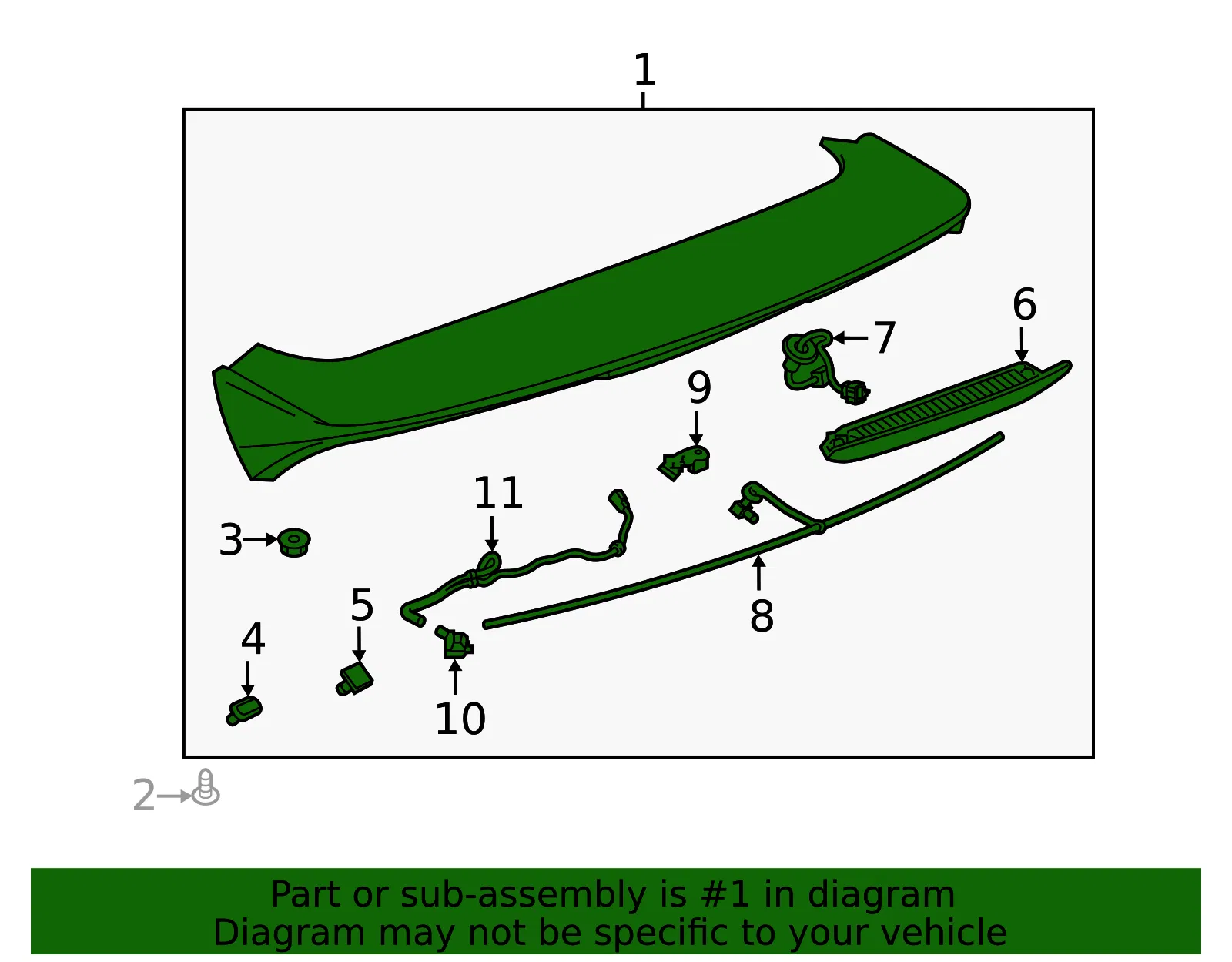 Spoiler Assembly - GM (86786869) - view 3