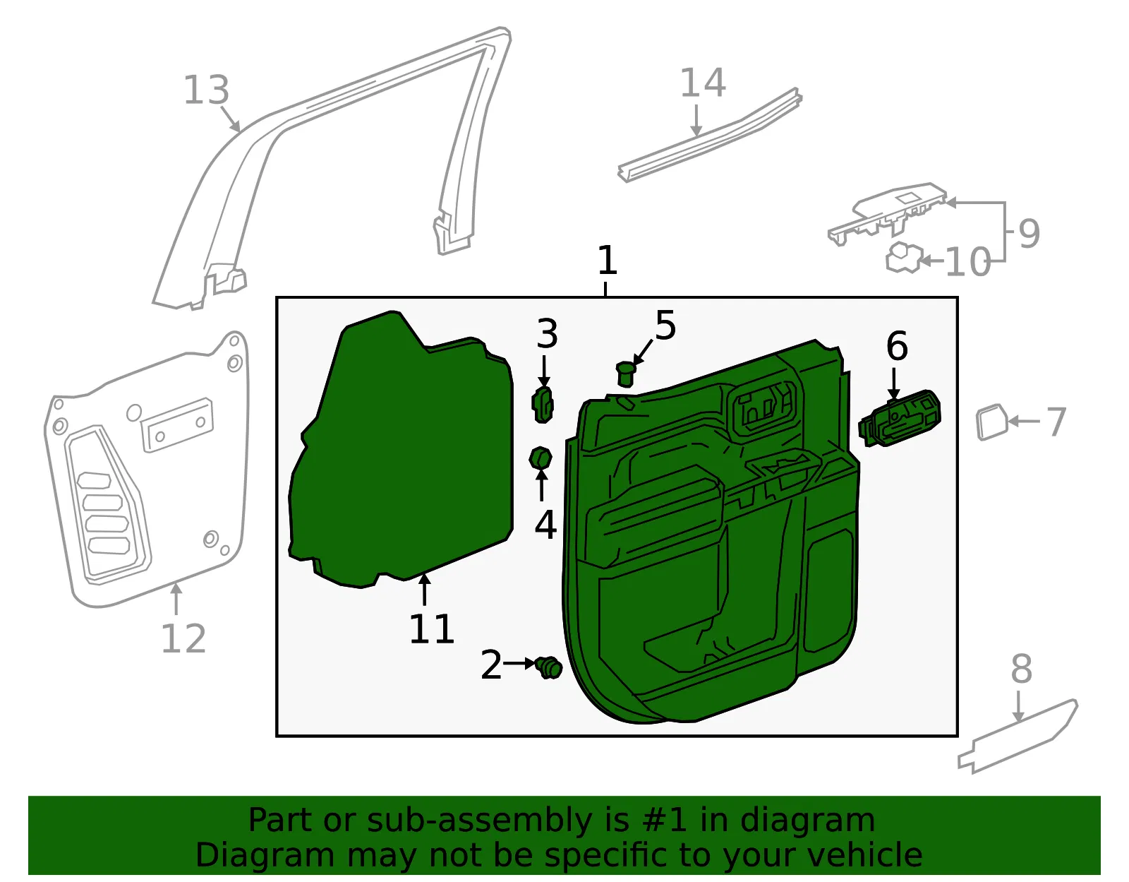 Door Trim Panel - GM (86787253) - view 3