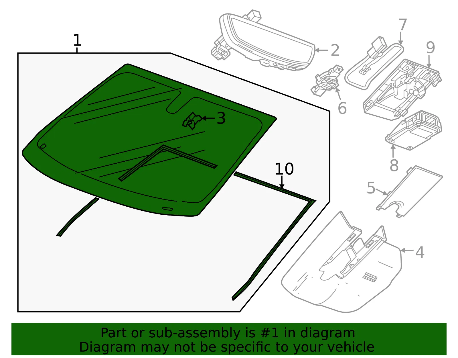 Windshield - GM (86791260) - view 3