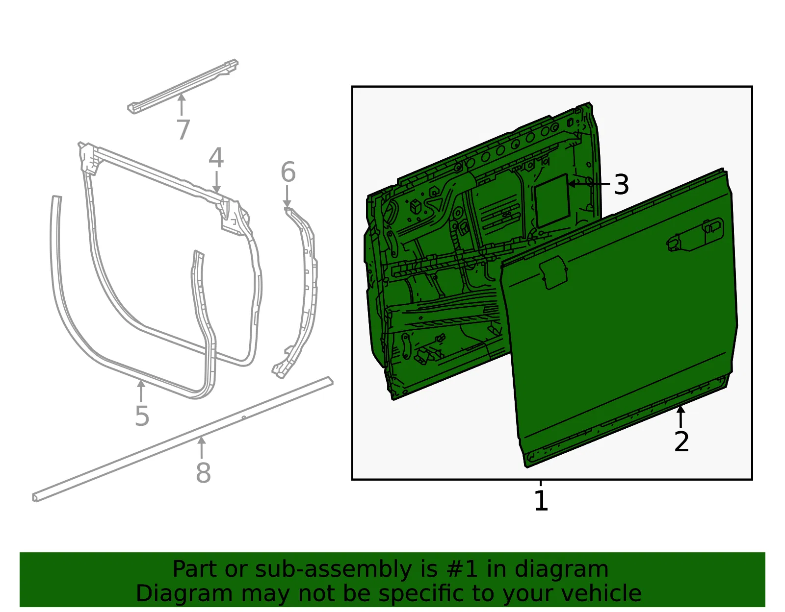Door Shell - GM (86796298) - view 3