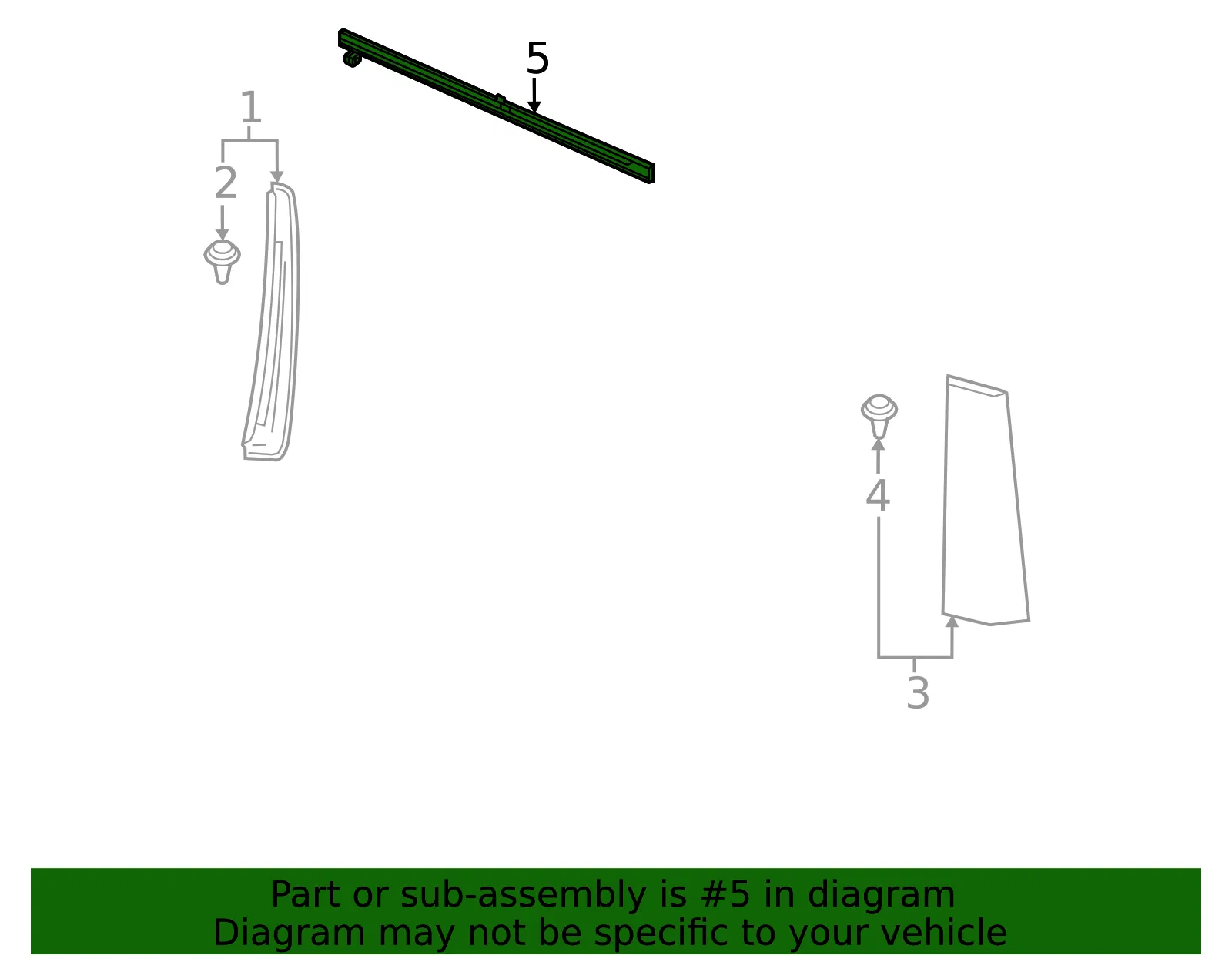 Upper Molding - GM (86810259) - view 3