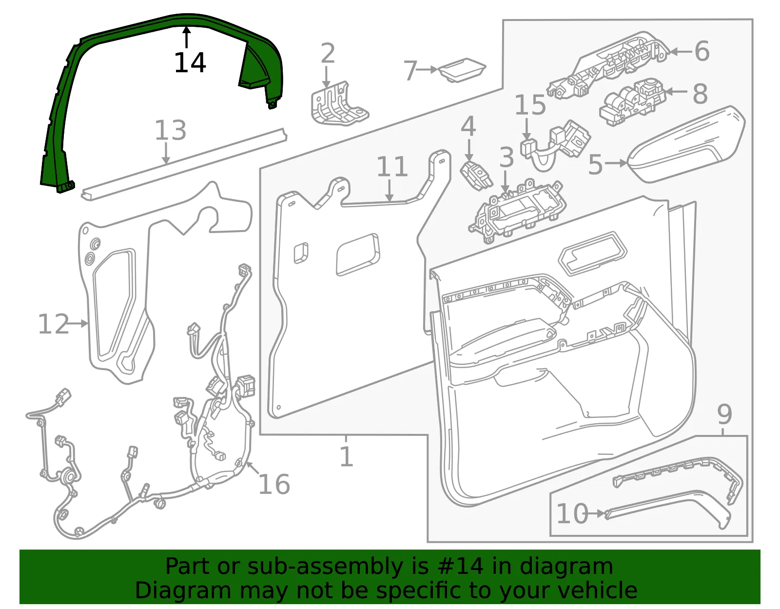 Window Trim - GM (86816624) - view 3