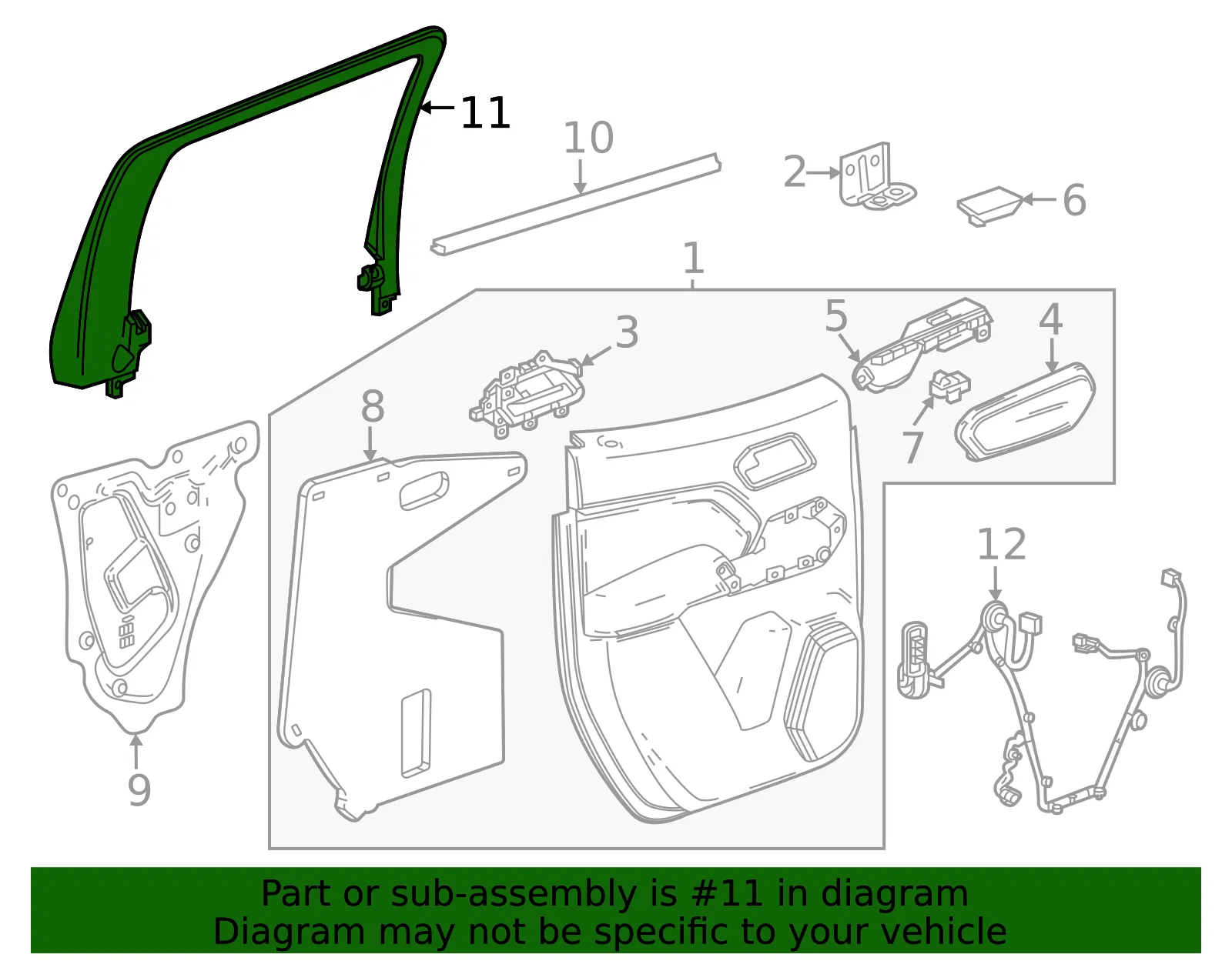 Window Trim - GM (86816627) - view 3