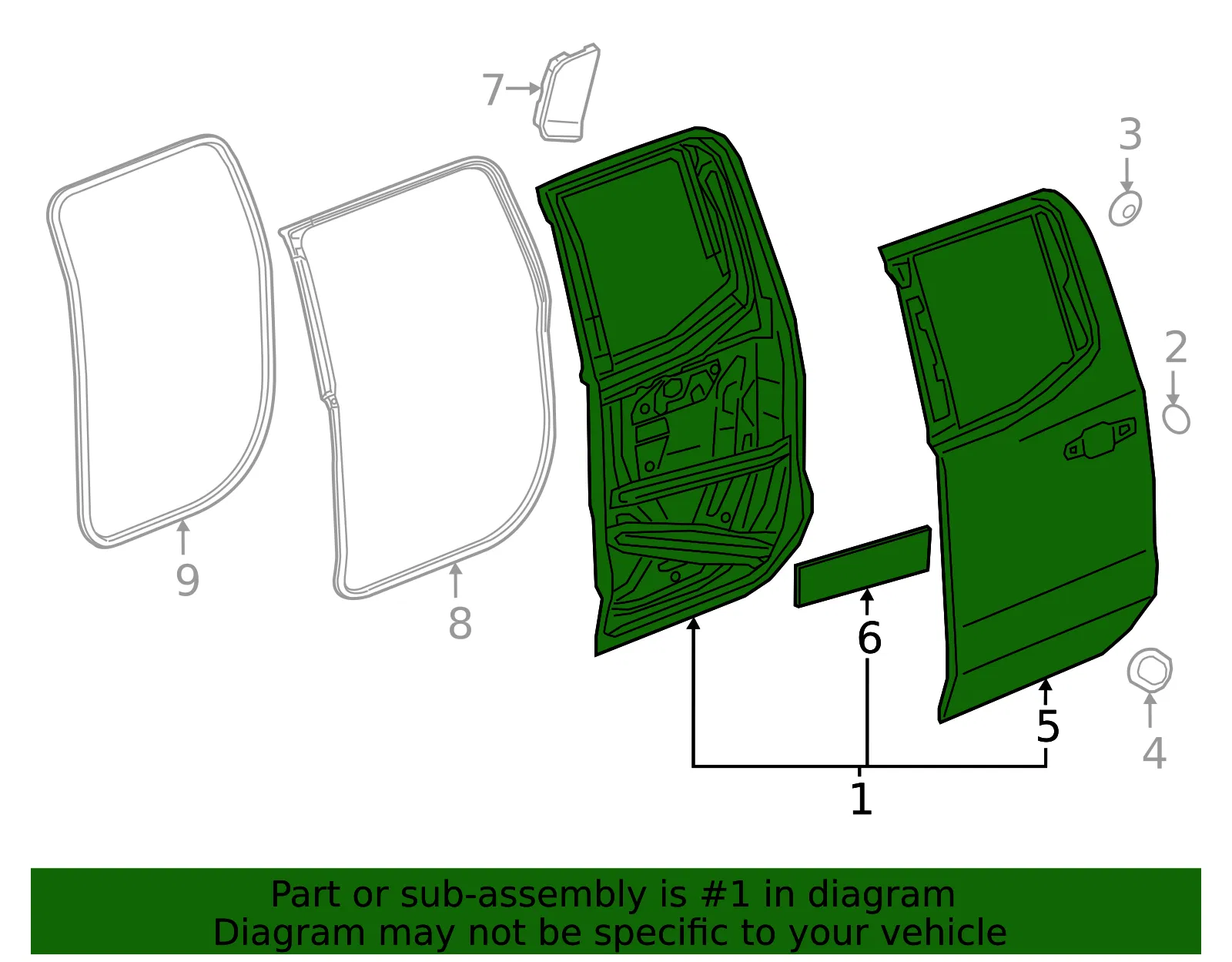 Door Shell - GM (86817880) - view 3
