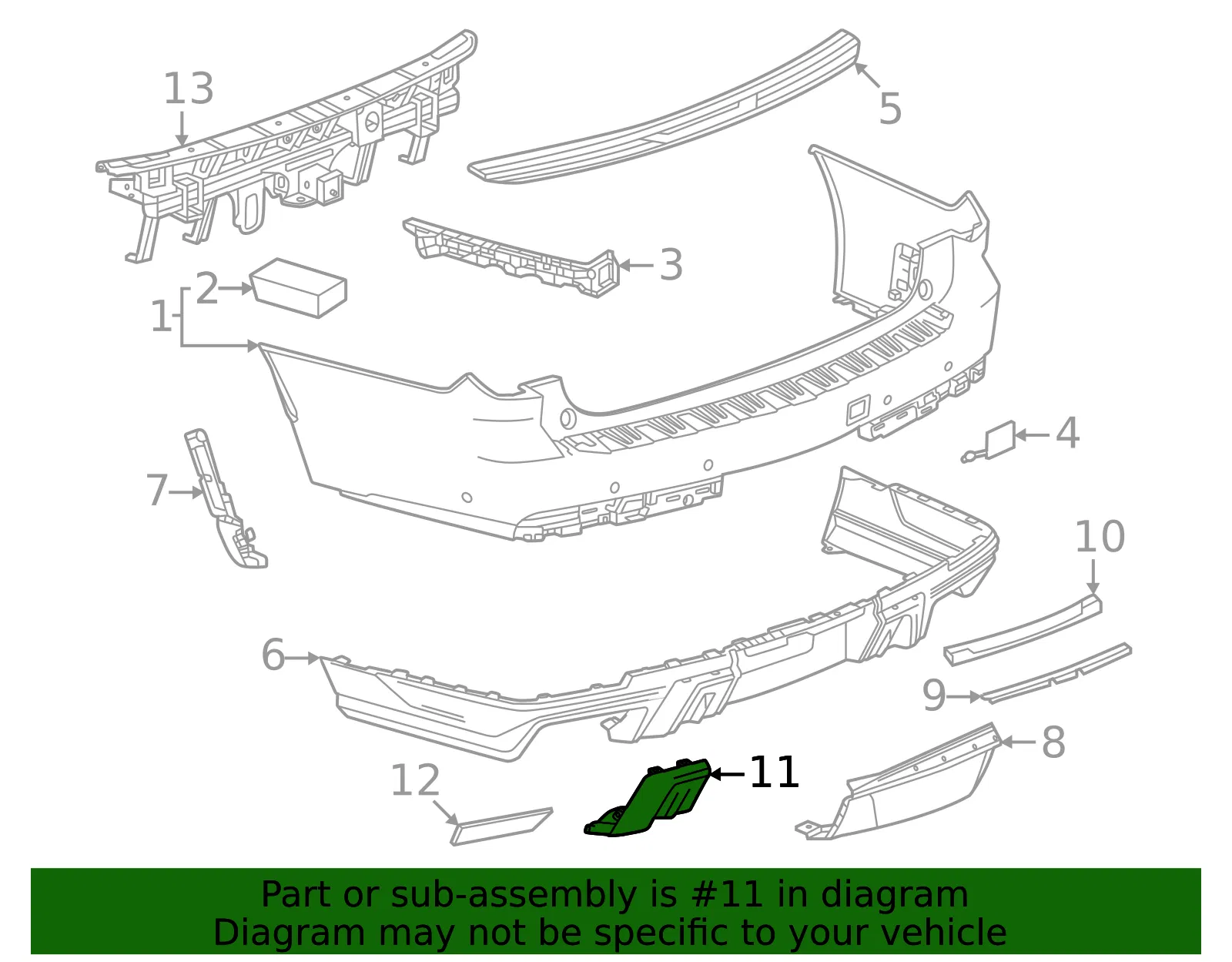 Side Molding - GM (86824344) - view 3