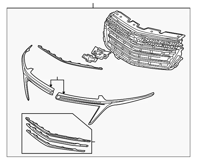 Grille Assembly - GM (86827713) - view 2