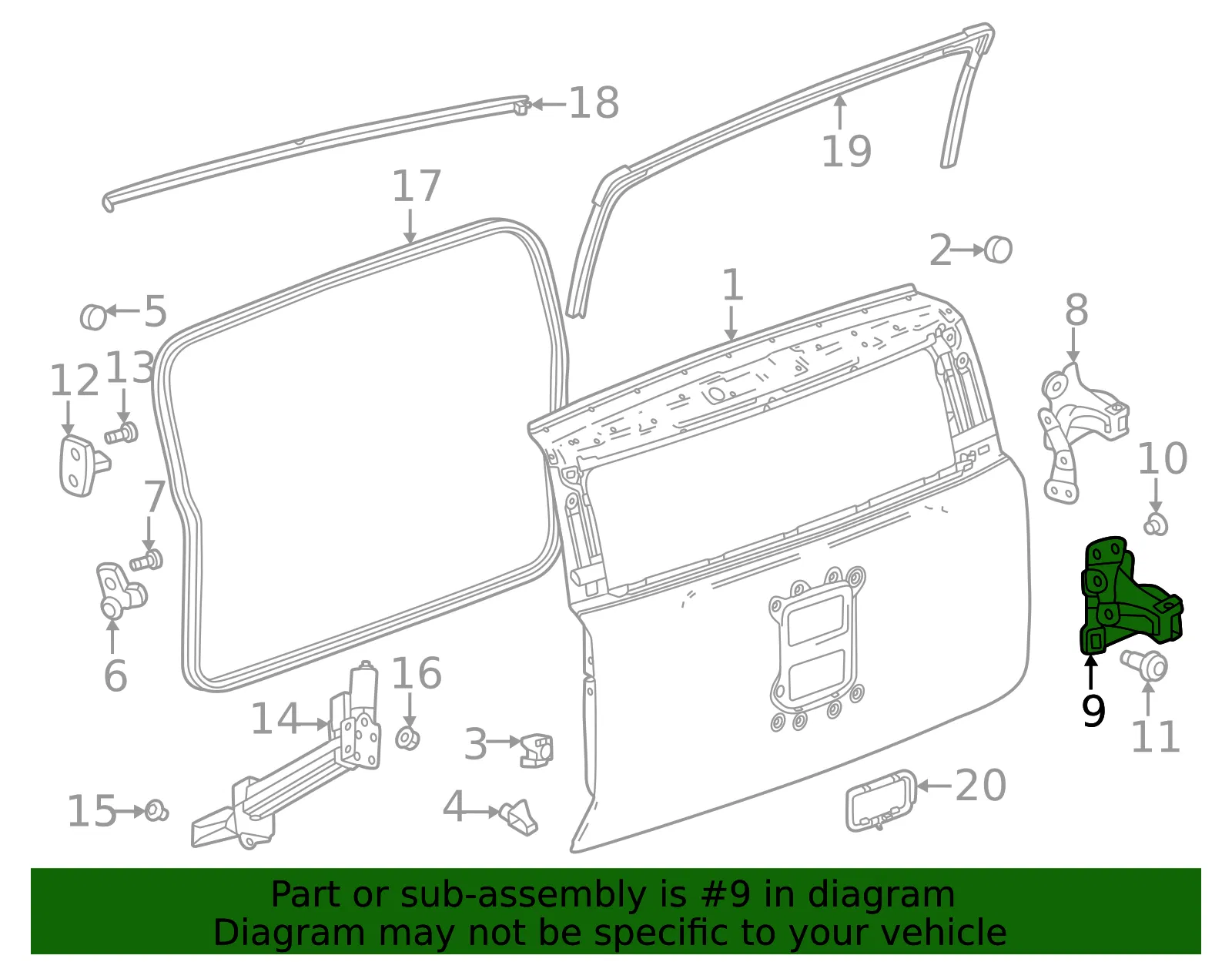 Lower Hinge - GM (87819681) - view 3
