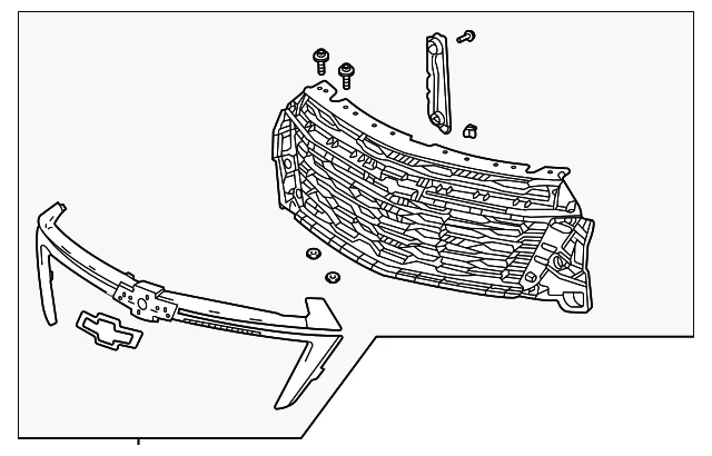 Grille Assembly - GM (87830147) - view 2