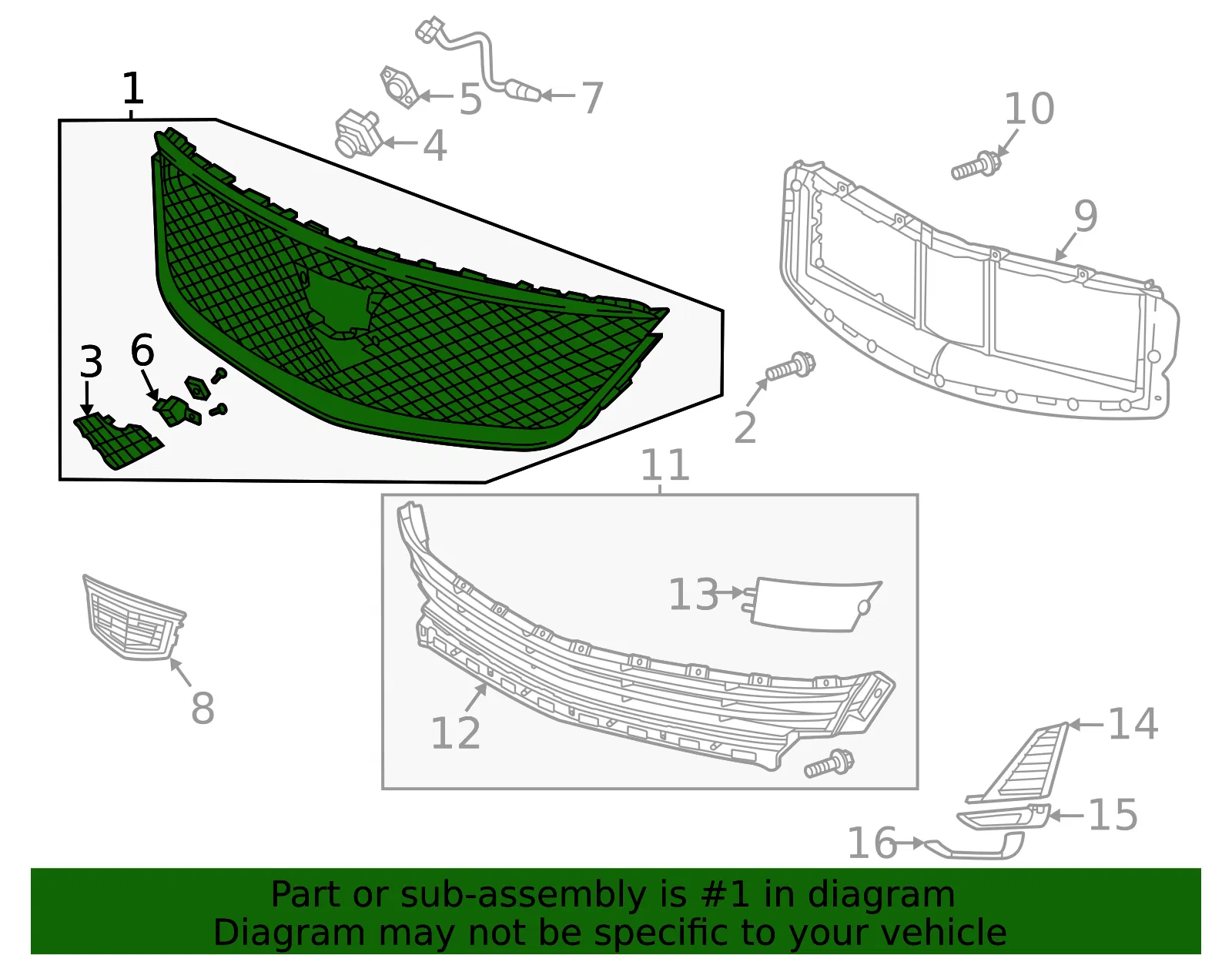 Grille - GM (87830348) - view 3