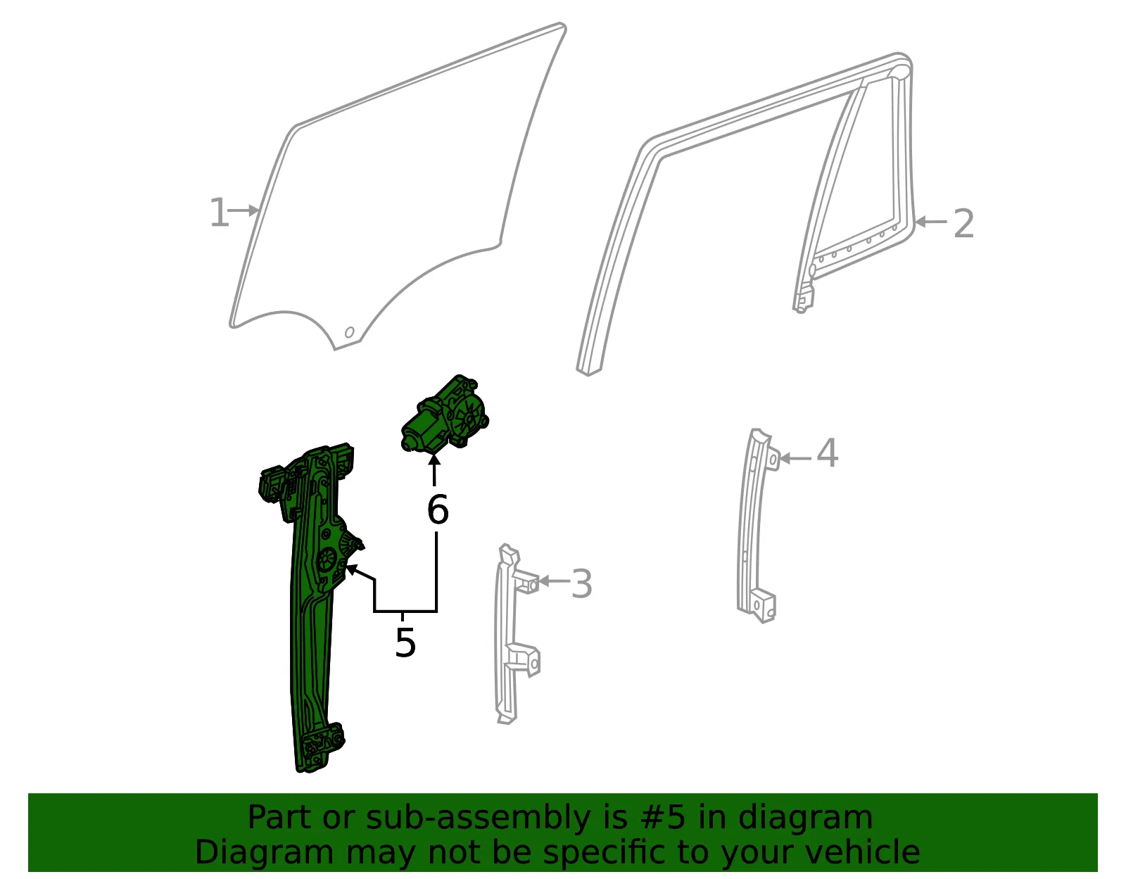 Window Regulator - GM (87833811) - view 4