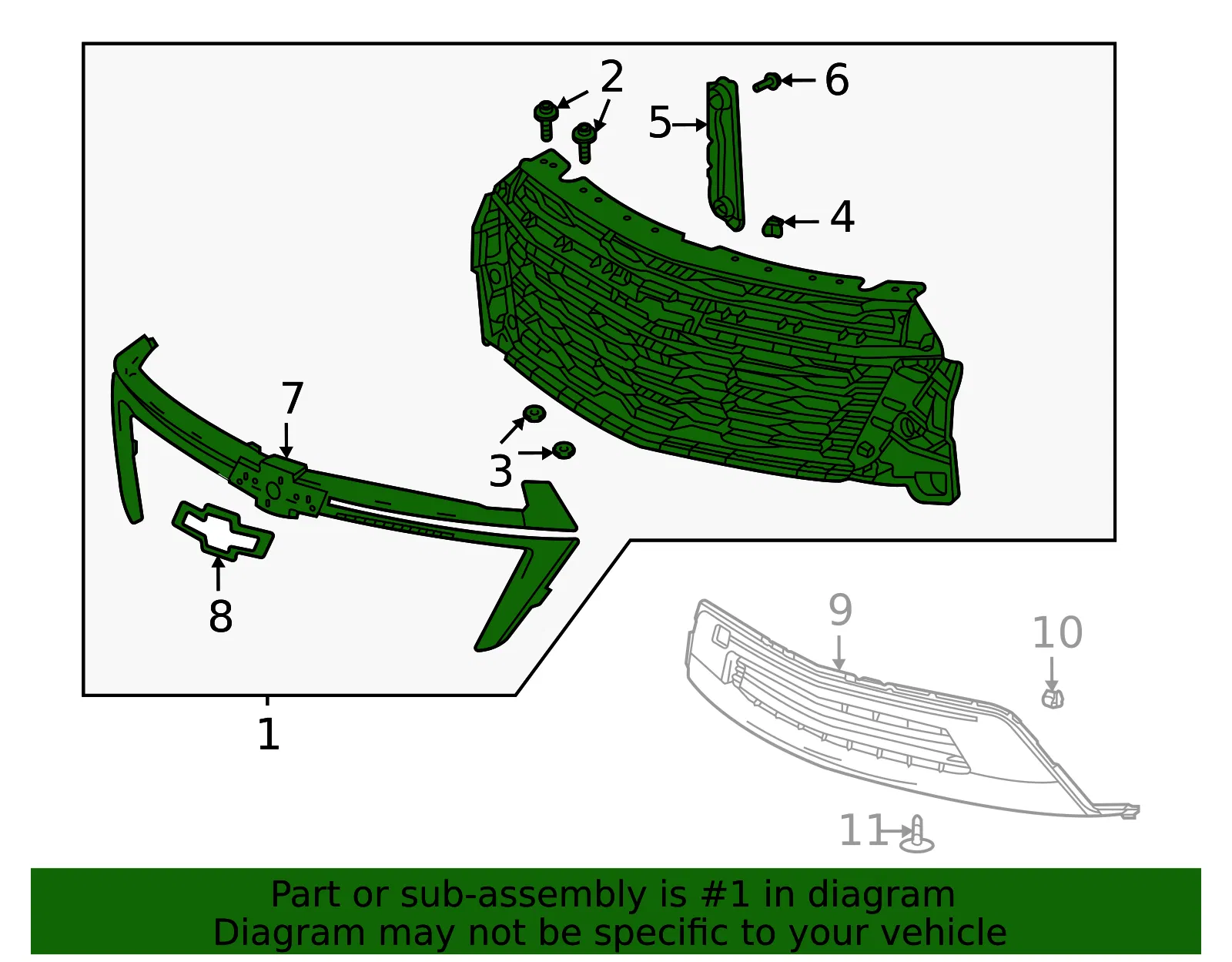 Grille Assembly - GM (87834501) - view 4