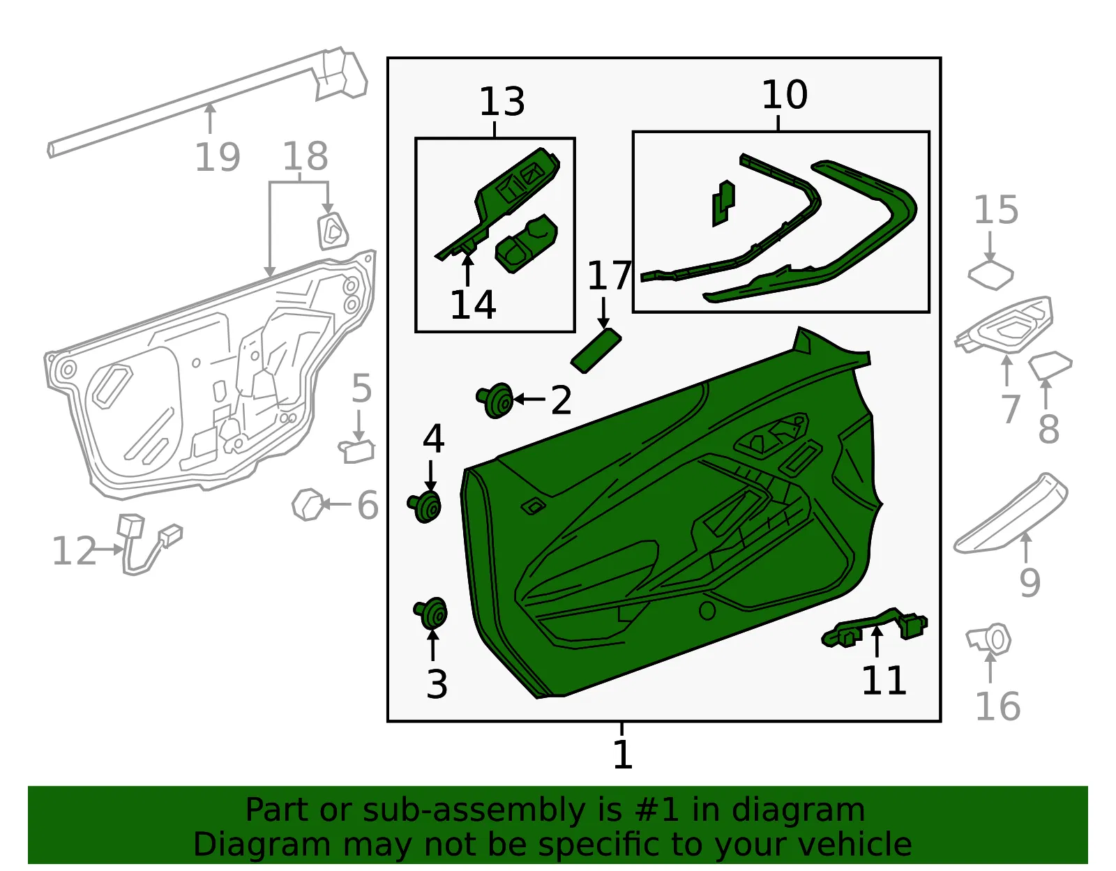 Door Trim Panel - GM (87834594) - view 2