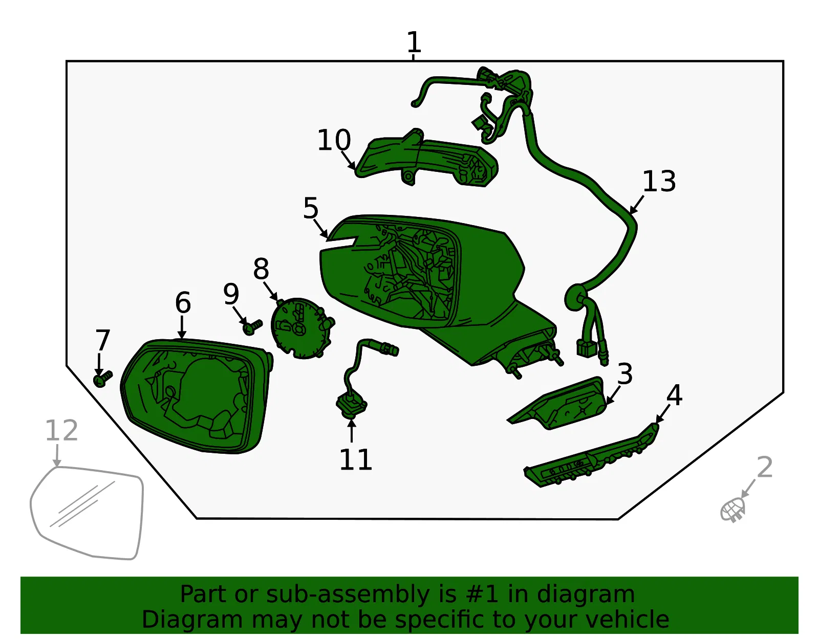 Mirror Assembly - GM (87834987) - view 4