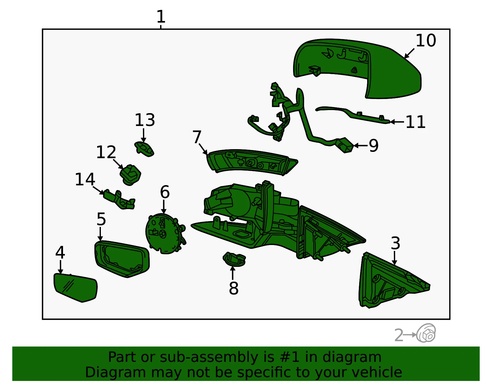 Mirror Assembly - GM (87840331) - view 3