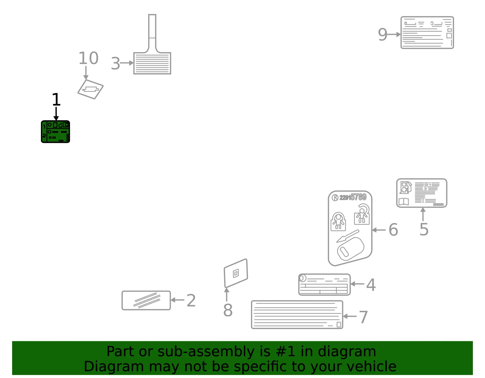 AC Label - GM (87846604) - view 3