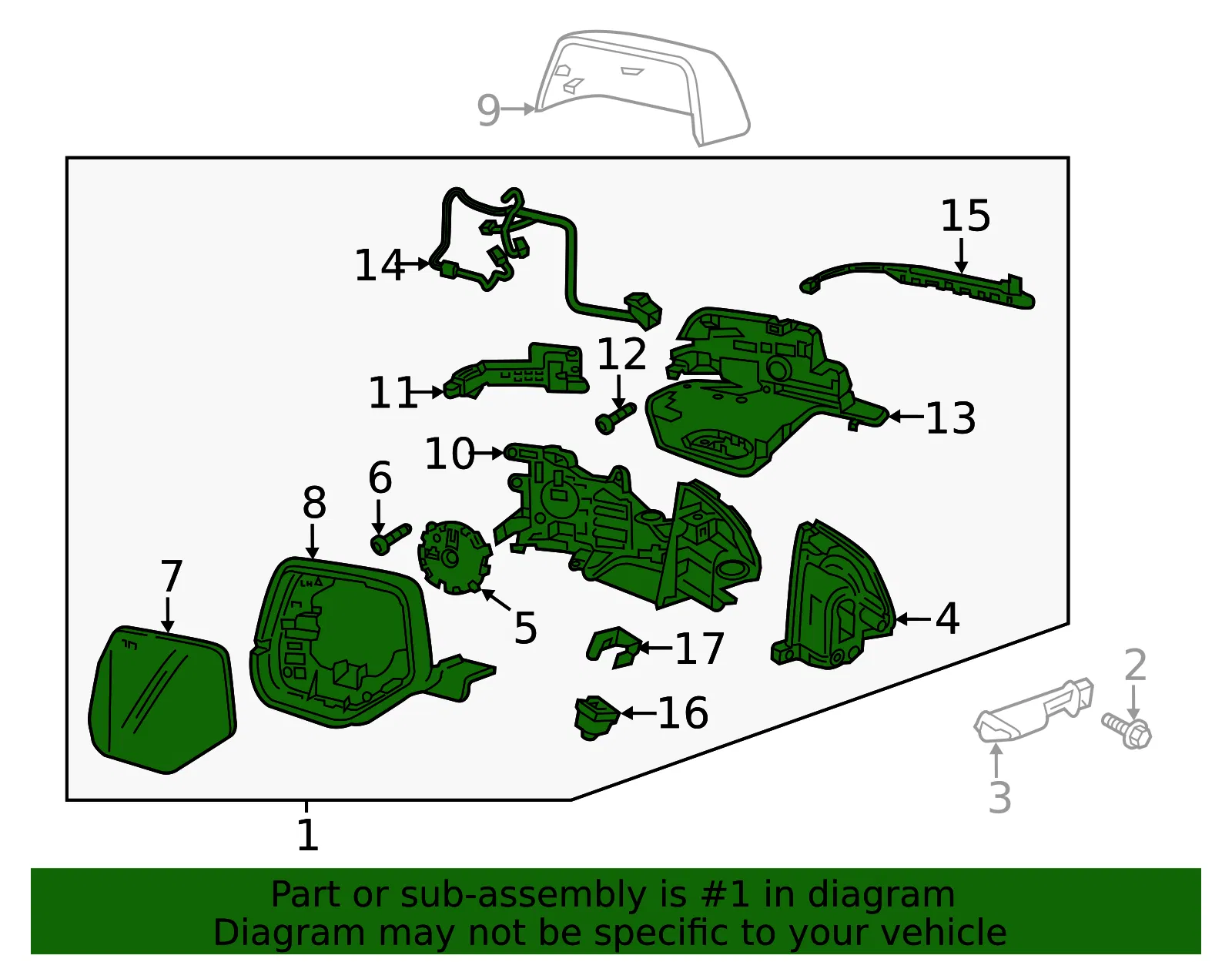 Mirror Assembly - GM (87847718) - view 3
