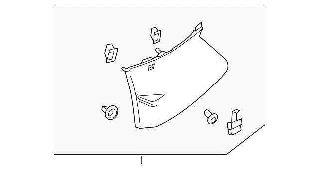 Upper Quarter Trim - GM (87848945) - view 2