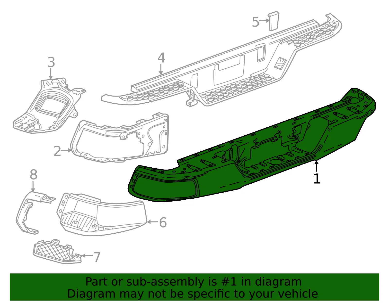 Bumper - GM (87854118) - view 3