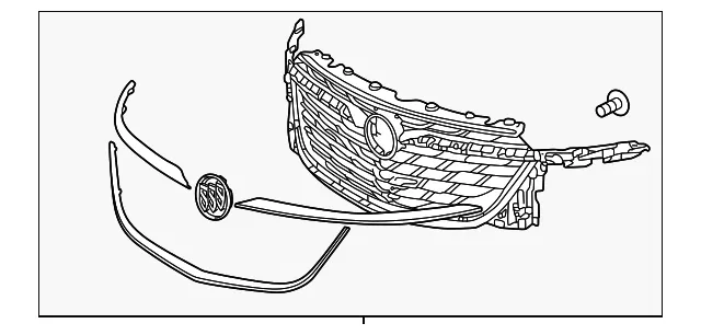 Grille Assembly - GM (87858085) - view 2