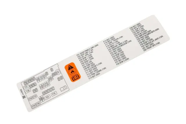 Front Label - GM (87860636)