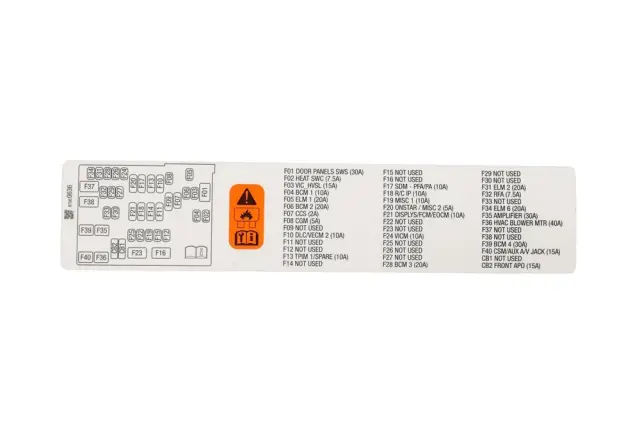 Front Label - GM (87860636) - view 3