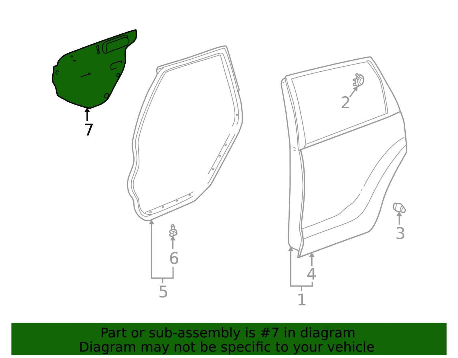 Deflector Rear S/D Wat - GM (88970938) - view 2