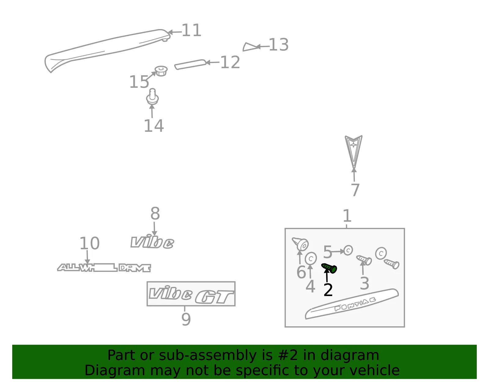 Molding Bolt - GM (88973302) - view 2