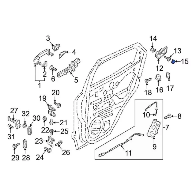 Handle, Inside Cap - Ford (8A6Z-99237W10-AA) - view 4